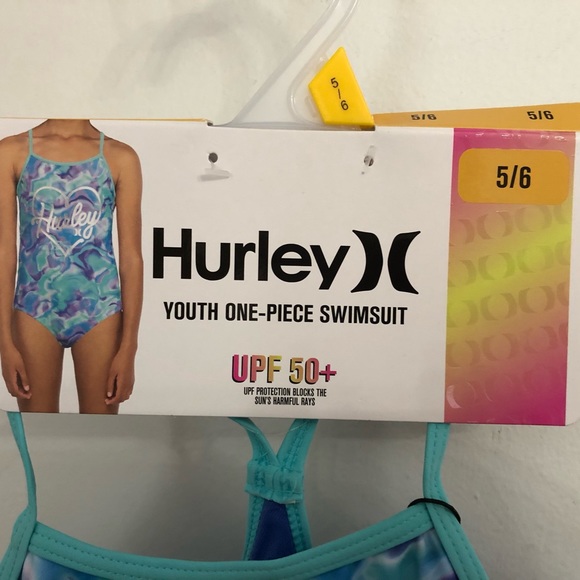 NWT, Hurley, Girls one piece swimsuit - Picture 4 of 6